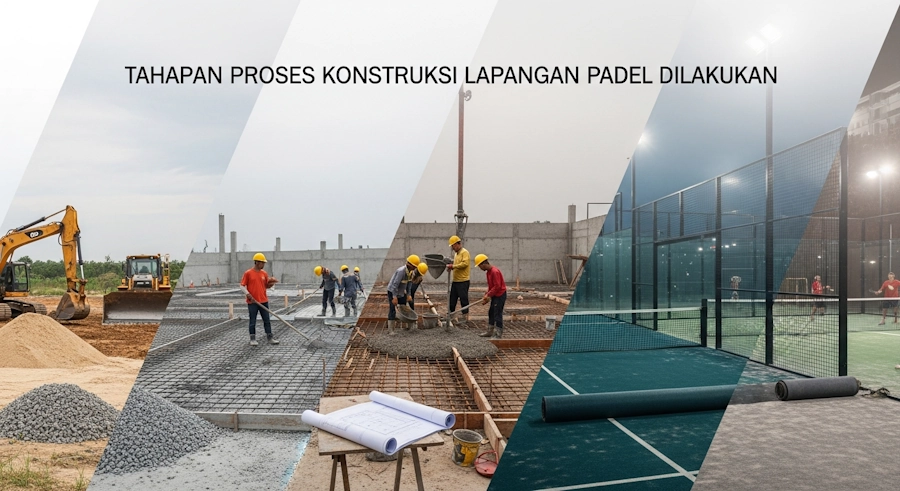 Proses Konstruksi Lapangan Padel