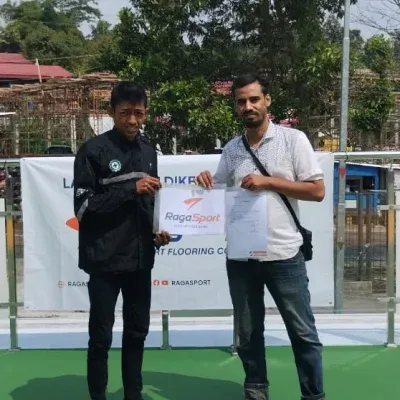 Proyek lapangan olahraga di Karanganyar